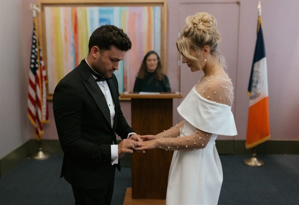 bride and groom at their dream elopement ceremony