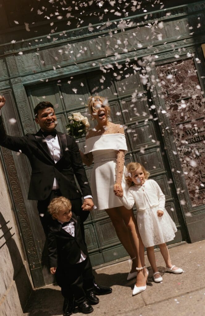 cute family picture after the ceremony