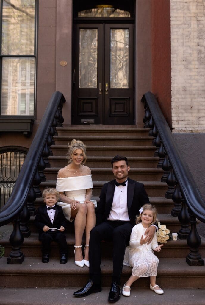 family picture at their ny elopement