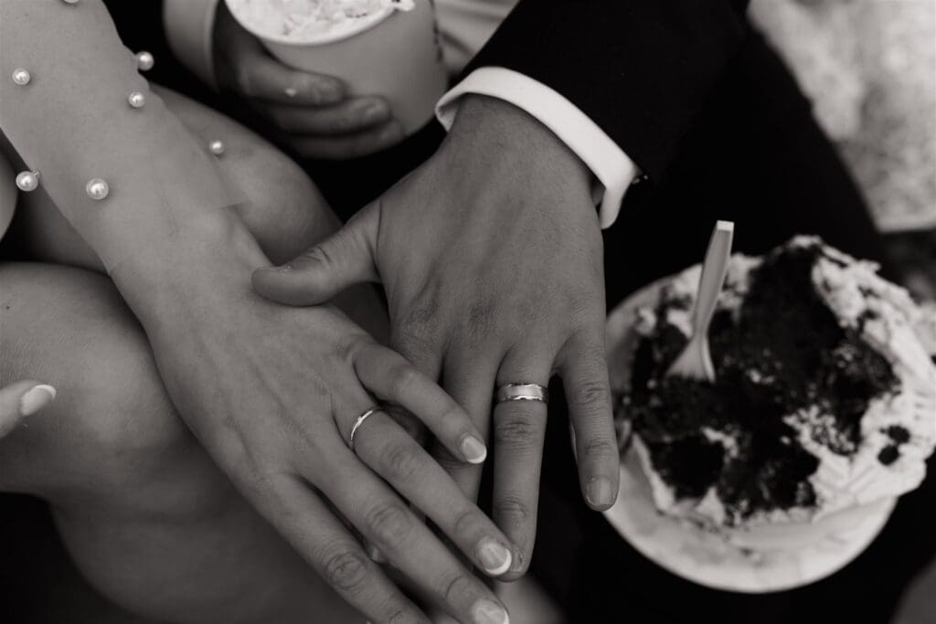 stunning closeup shot of the wedding rings