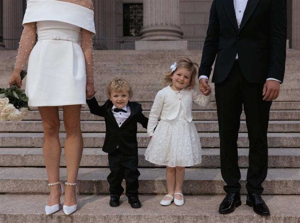 cute family picture after the ceremony