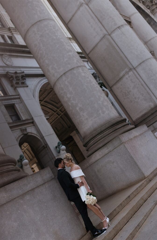 happy newlyweds at their bridal photoshoot