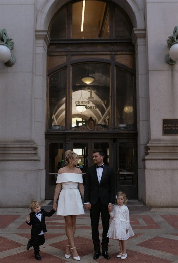 cute family portrait in new york city
