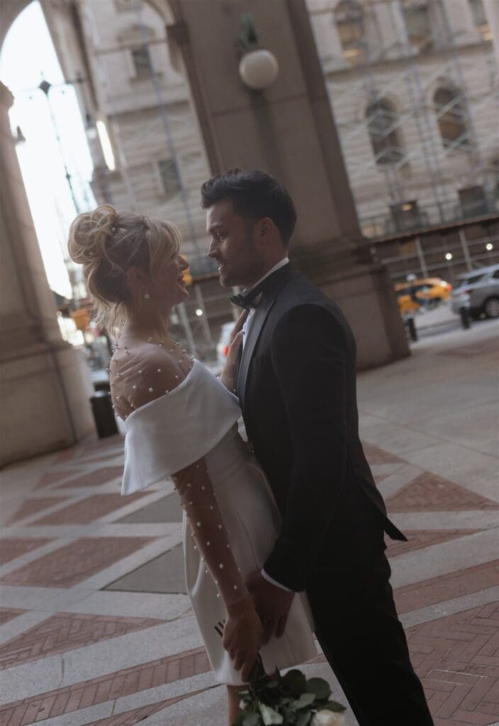 happy newlyweds at their dream NYC elopement