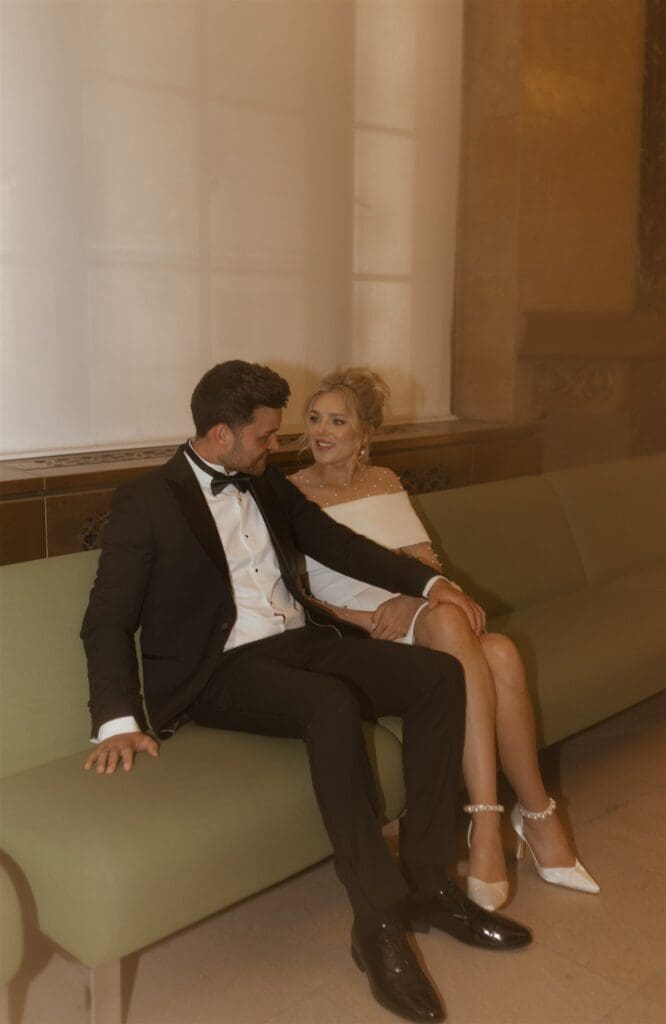 picture of the bride and groom before their elopement ceremony