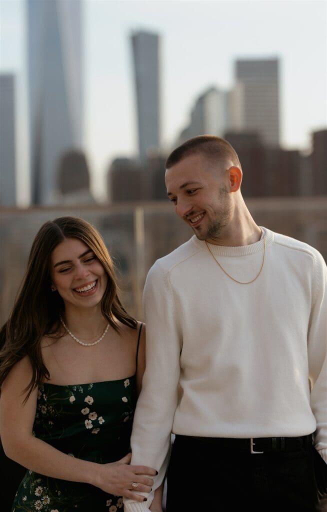 cute couple posing for the camera during their session
