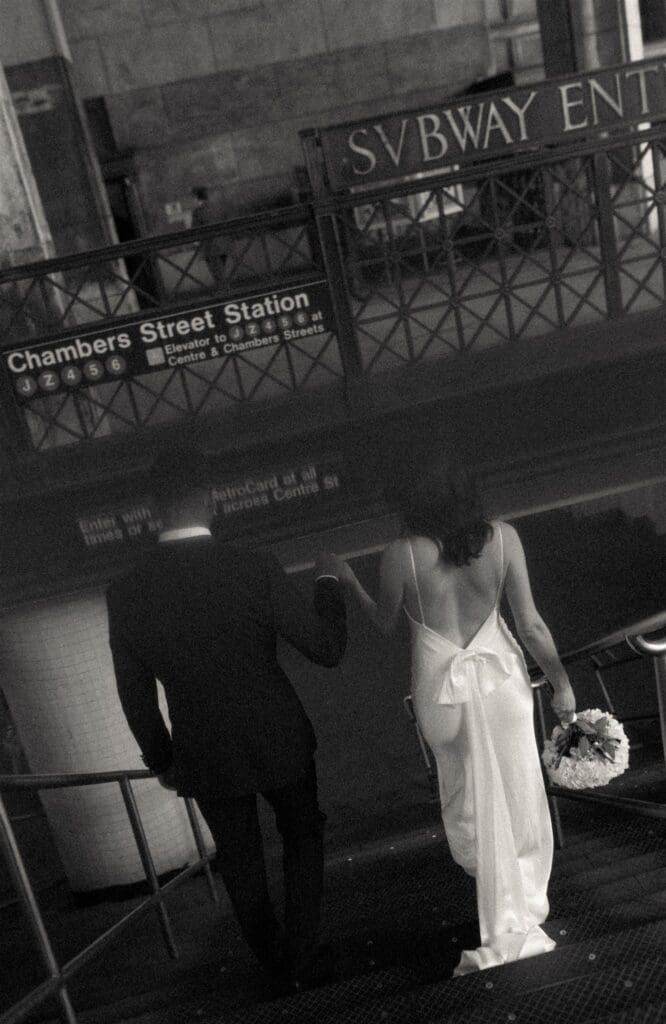 happy couple at their dream destination elopement in NYC