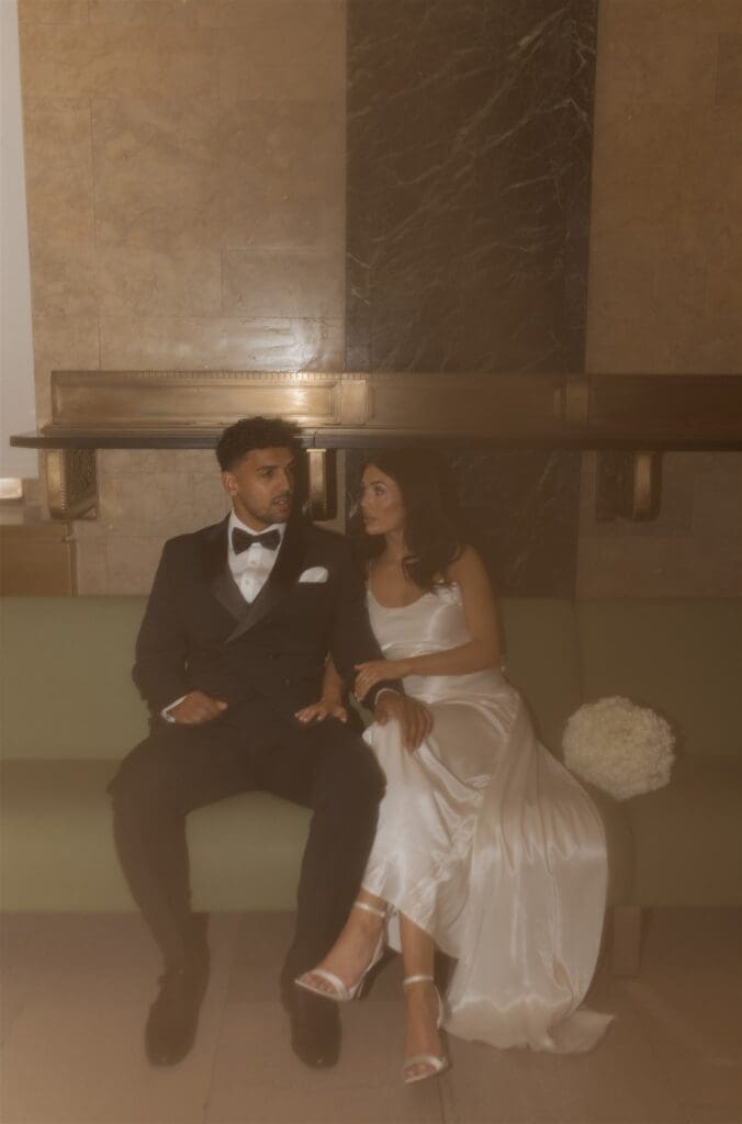 couple waiting for their nyc ceremony