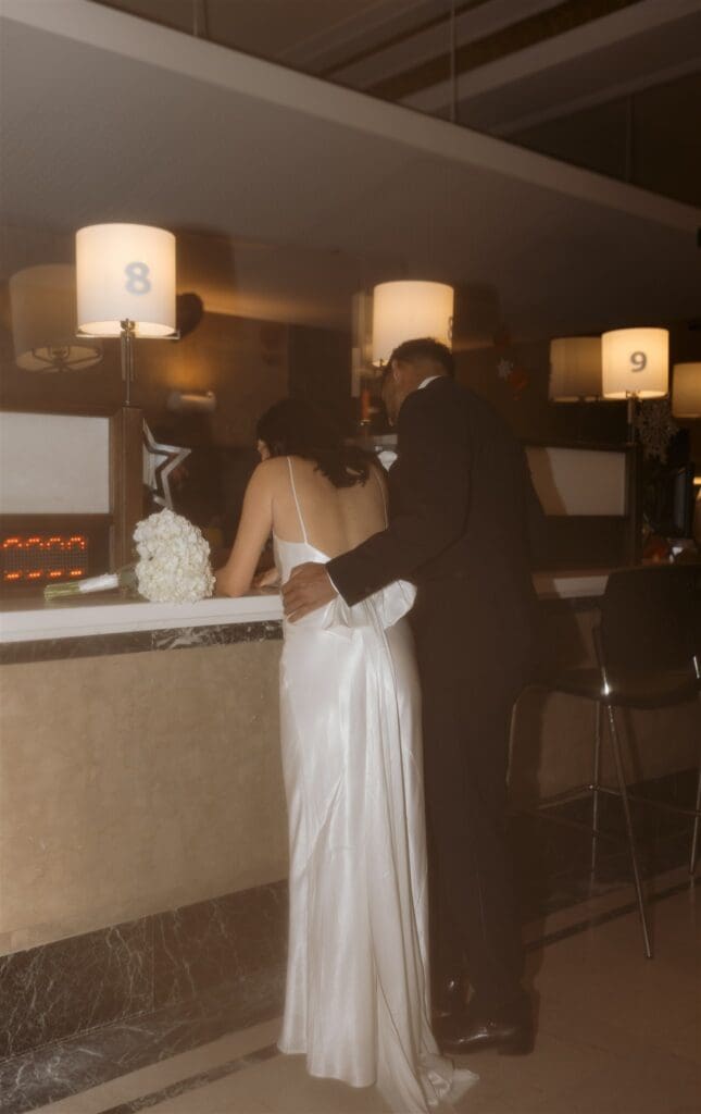 happy bride and groom at their dream ceremony