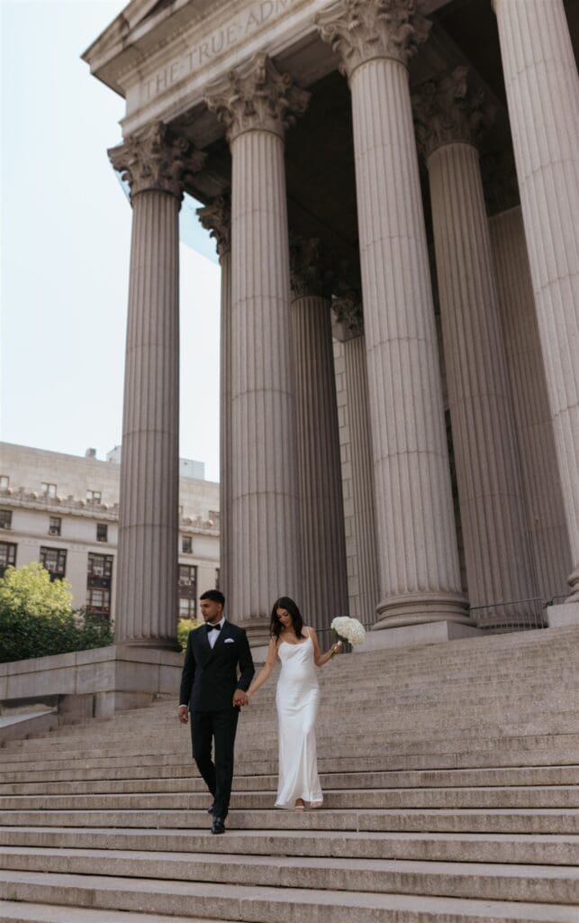 couple at their bridal portraits after their ceremony