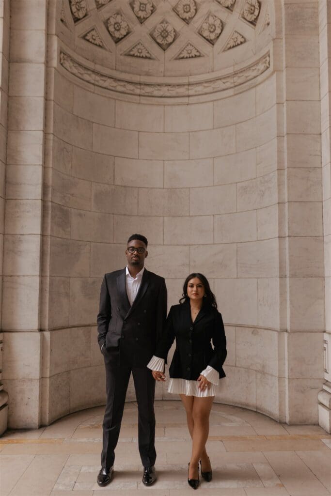 High Fashion Meets Relaxed Romance in This Ludlow Hotel Engagement Session