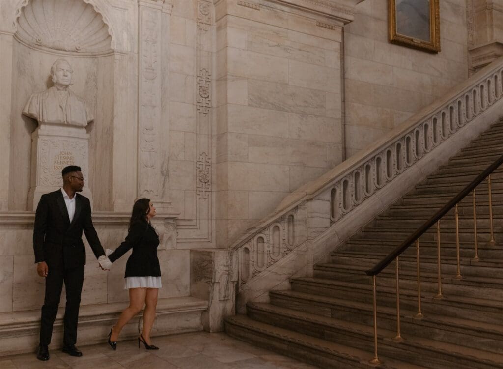 High Fashion Meets Relaxed Romance in This Ludlow Hotel Engagement Session