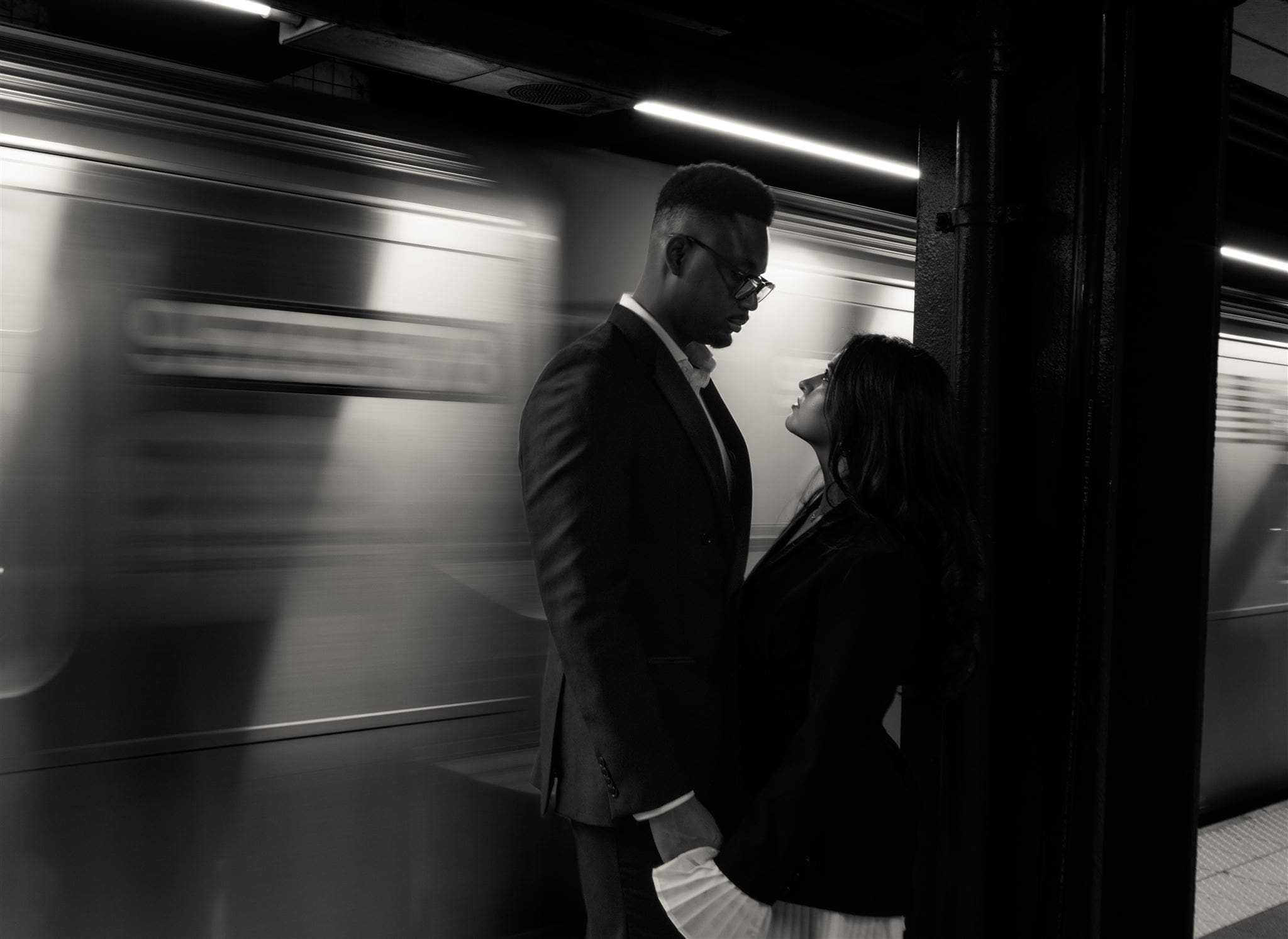 High Fashion Meets Relaxed Romance in This Ludlow Hotel Engagement Session
