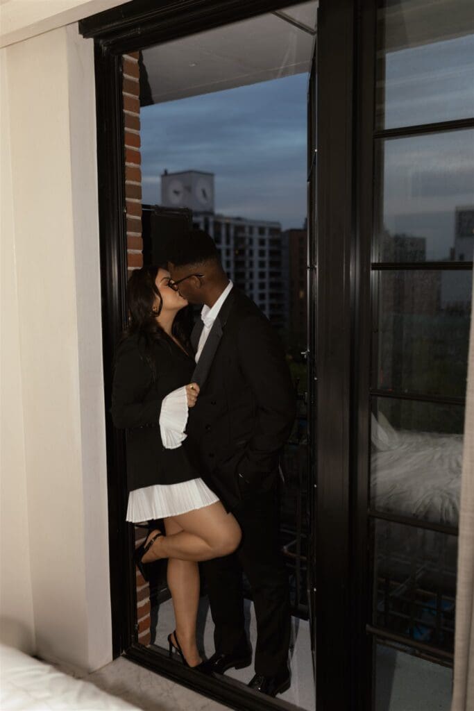 High Fashion Meets Relaxed Romance in This Ludlow Hotel Engagement Session