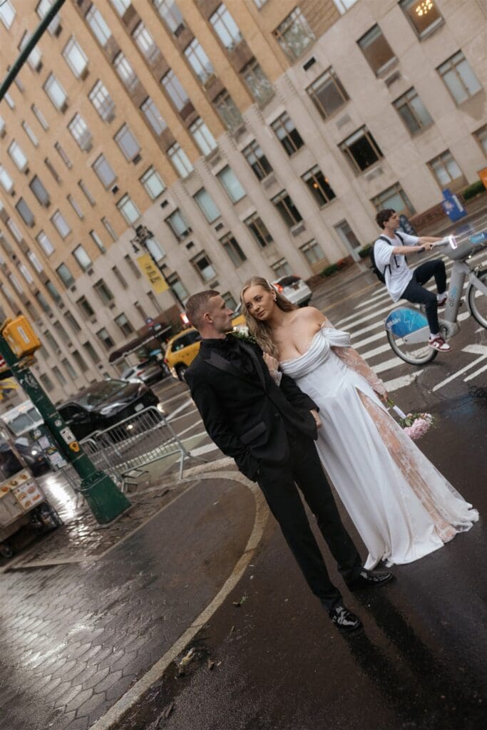 newlyweds at their timeless elopement in NY