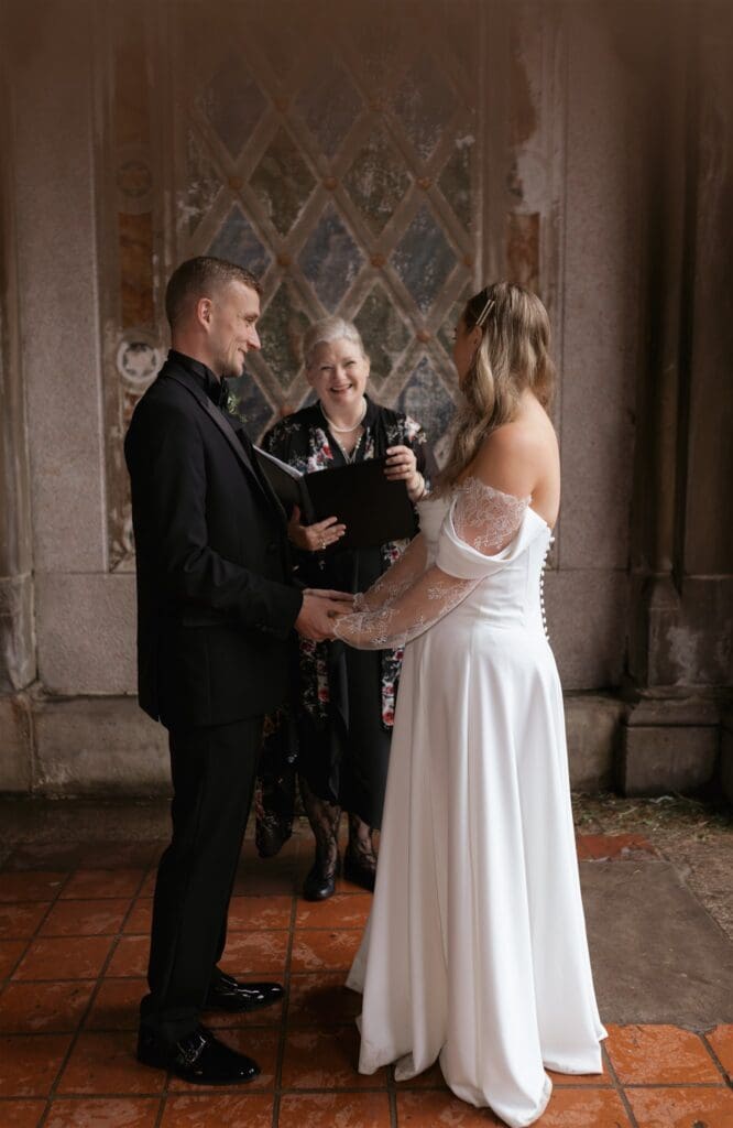 happy couple at their destination elopement in NY
