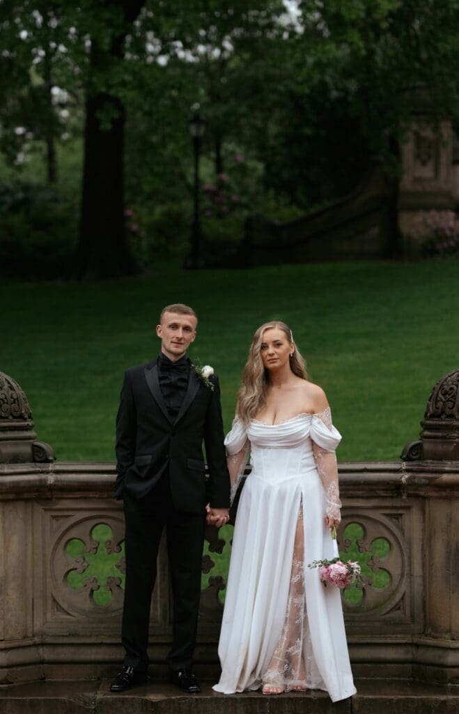 happy couple at their dream photoshoot in central park