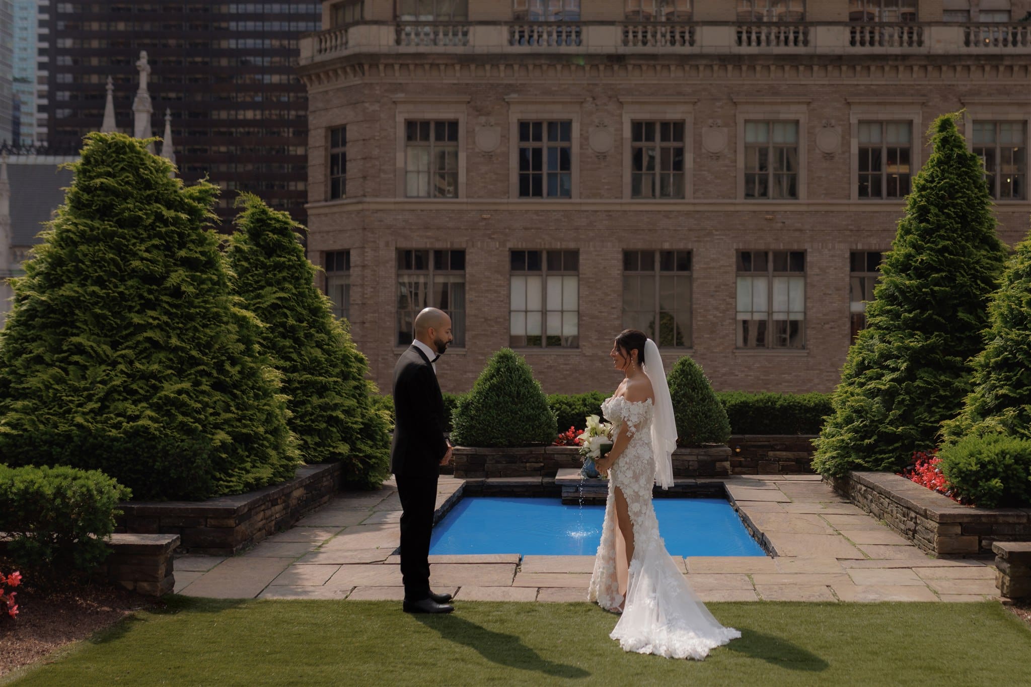Kenneth & Rose’s Modern 620 Loft & Garden Wedding with a Post-Vow City Adventure