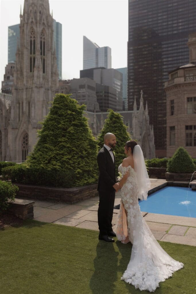 happy couple at their dream elopement in NYC