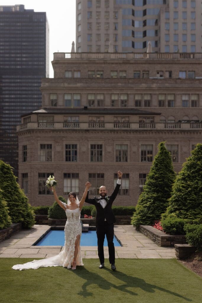happy couple after their ceremony