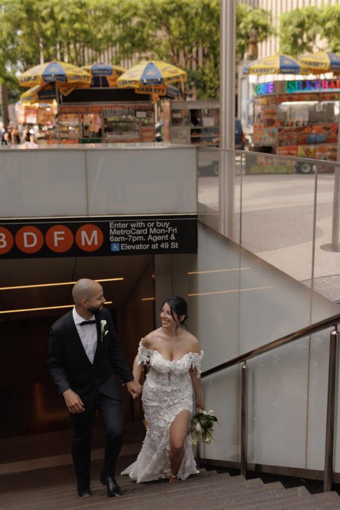 happy couple at their bridal portraits