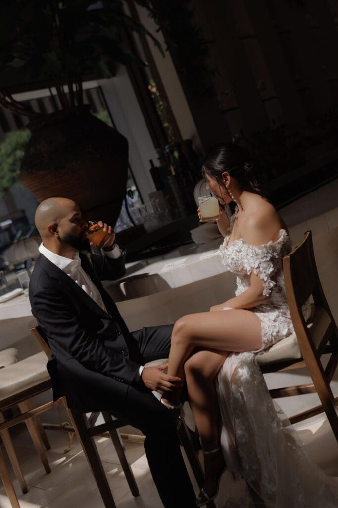 Kenneth & Rose’s Modern 620 Loft & Garden Wedding with a Post-Vow City Adventure