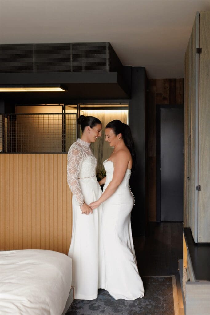 Couple before their dream NYC elopement ceremony