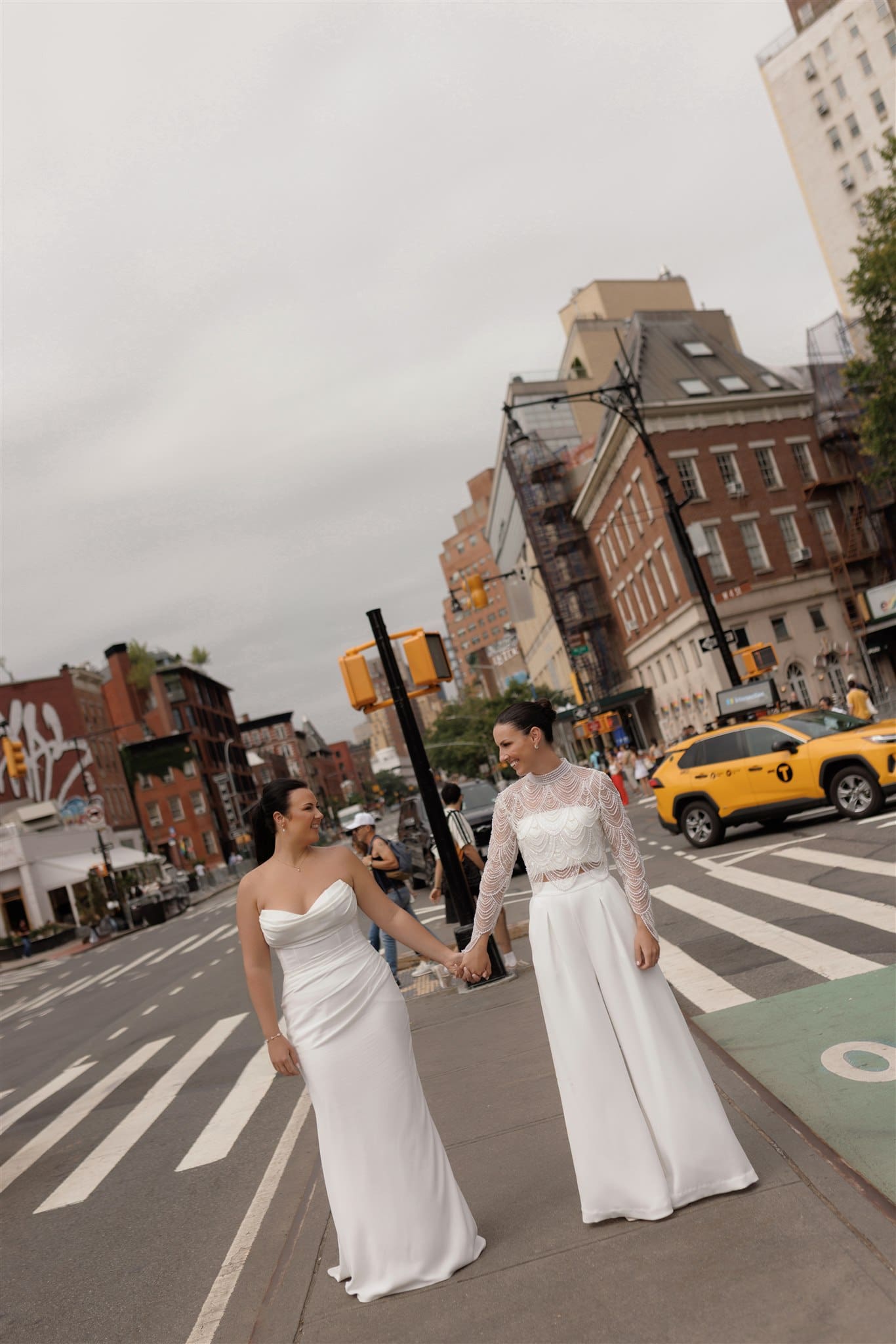 fun bridal session in NYC