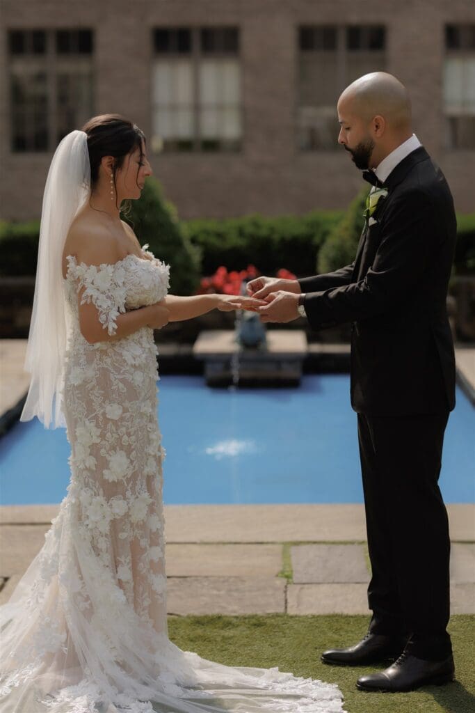 cute couple at their dream NYC ceremony