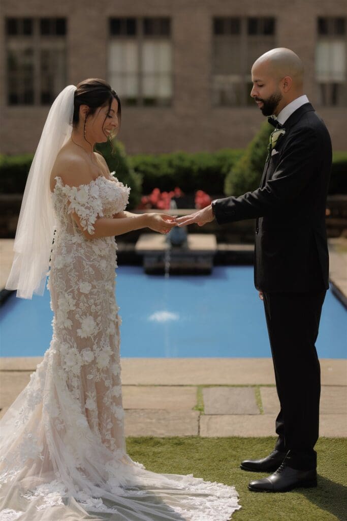 bride and groom at their dream ceremony