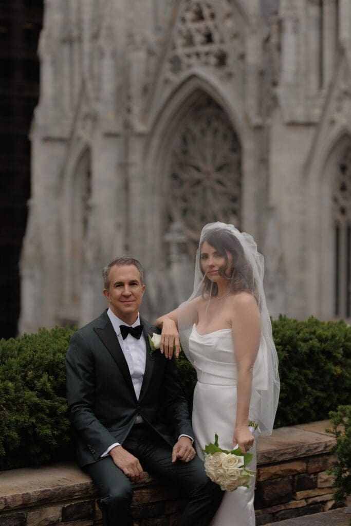 couple posing for the camera during their photoshoot