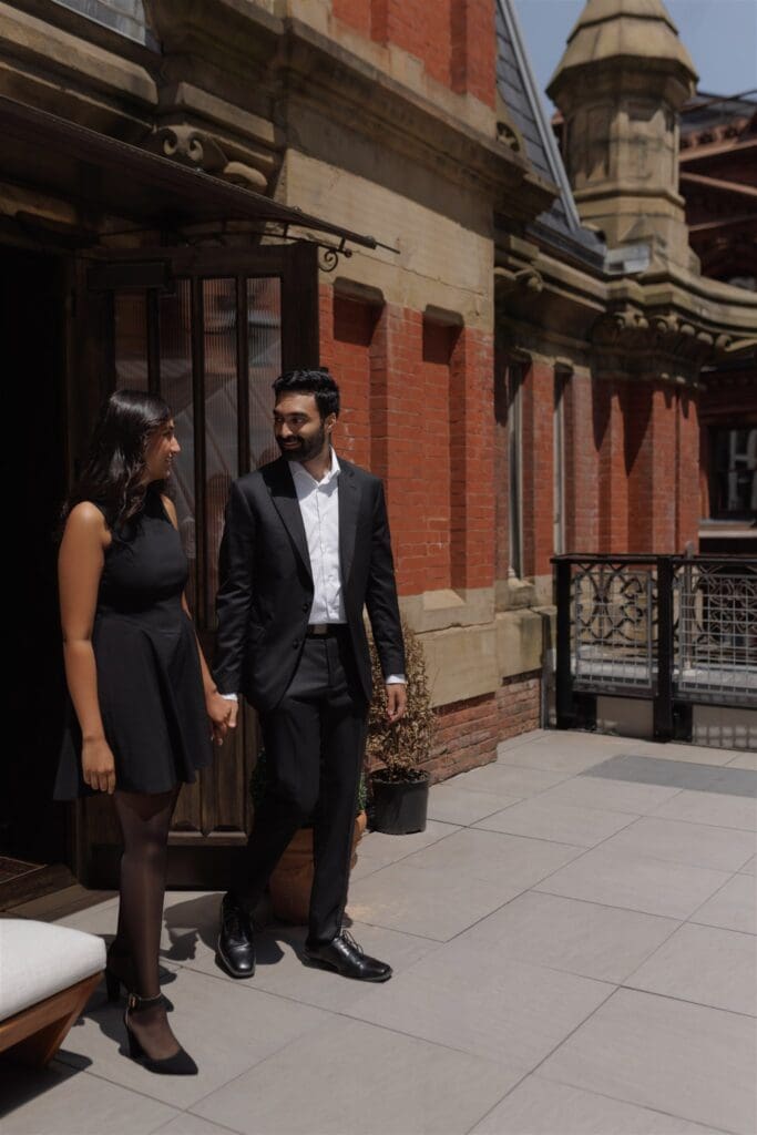 Mukund & Jo Moody Manhattan Rooftop Proposal at The Beekman Hotel