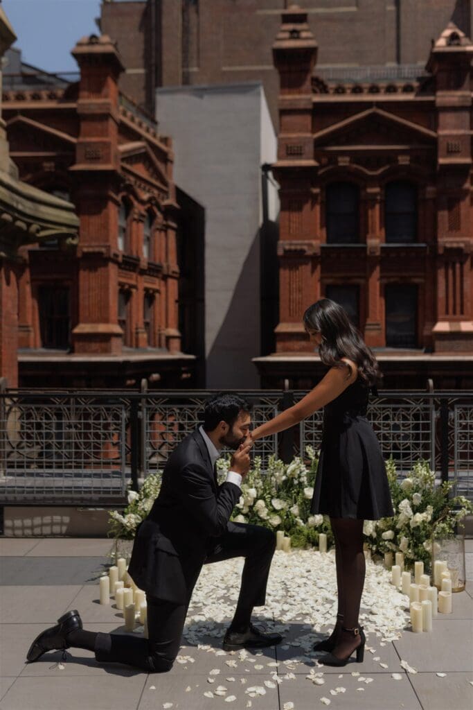 cute couple at their dream proposal