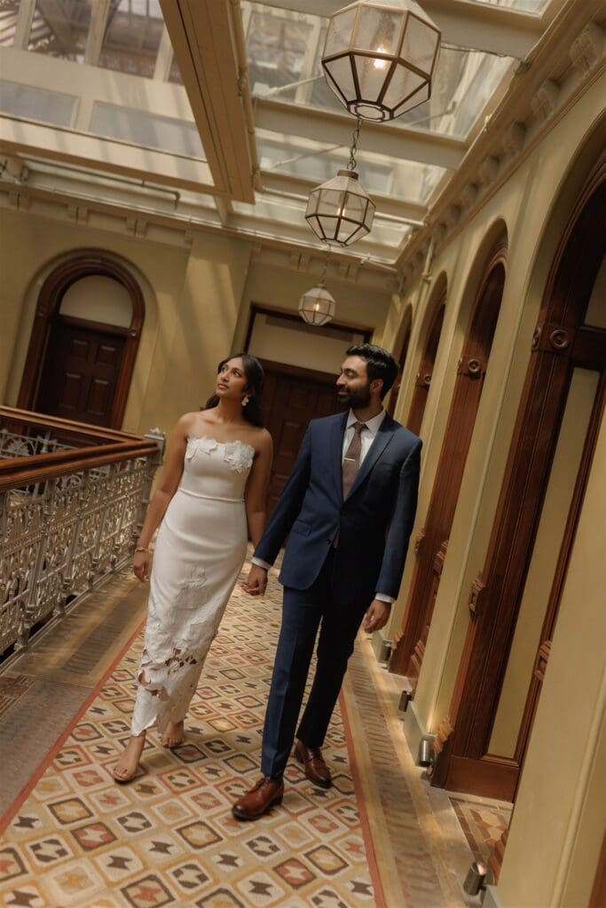 couple holding hands during their photoshoot