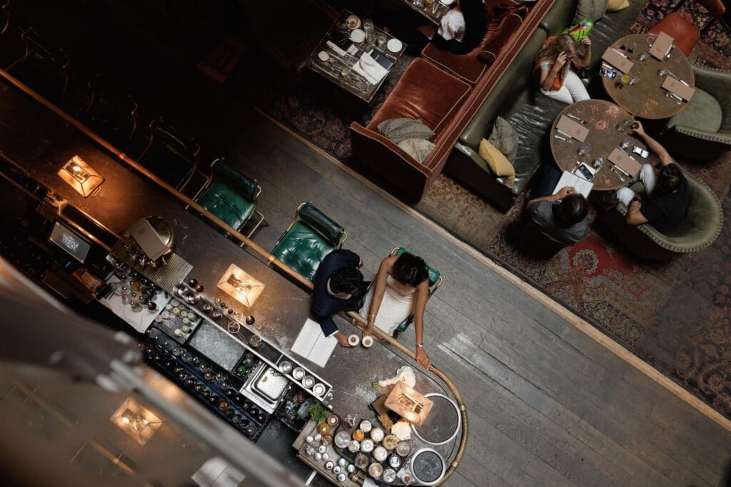 Mukund & Jo Moody Manhattan Rooftop Proposal at The Beekman Hotel