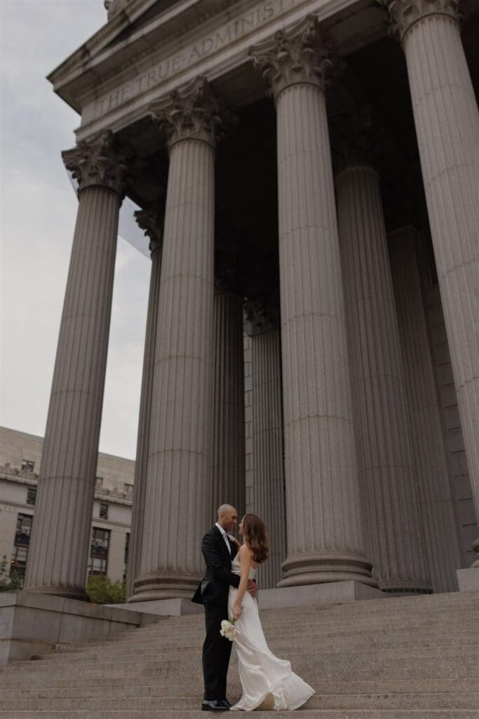 cute couple at their dream nyc elopement