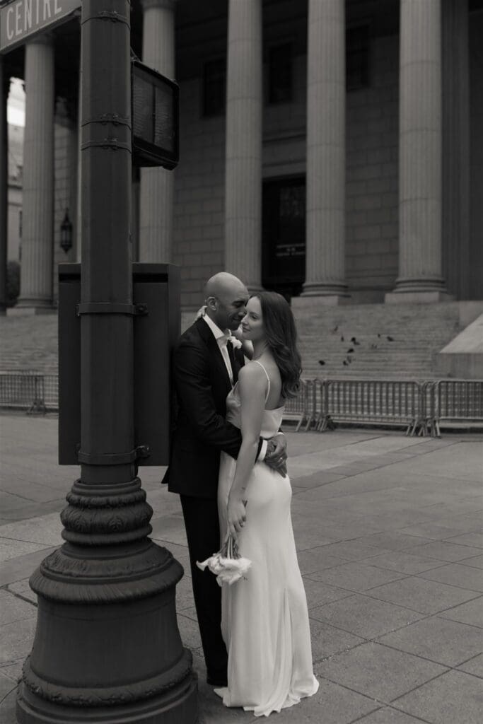 cute picture of the bride and groom at their dream elopement