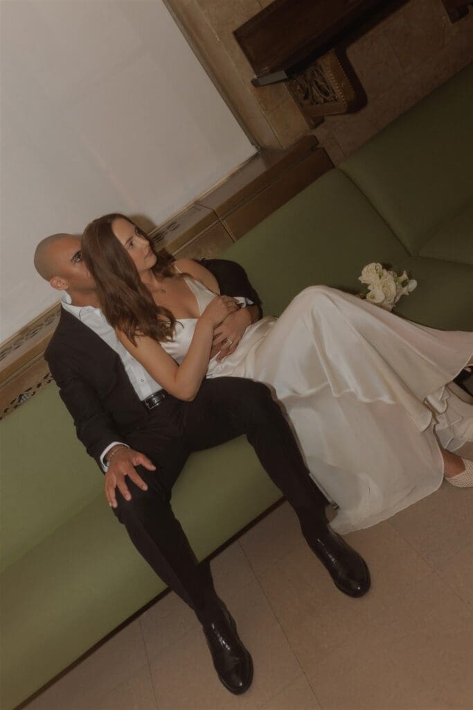 cute picture of the bride and groom