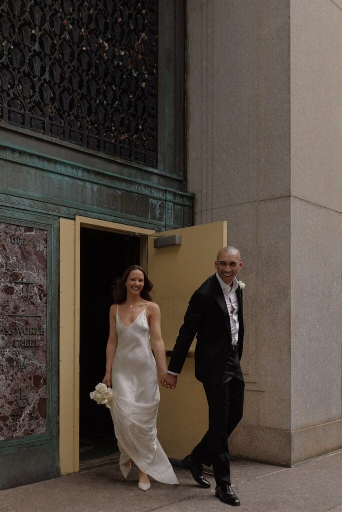 cute picture of the newlyweds after their ceremony