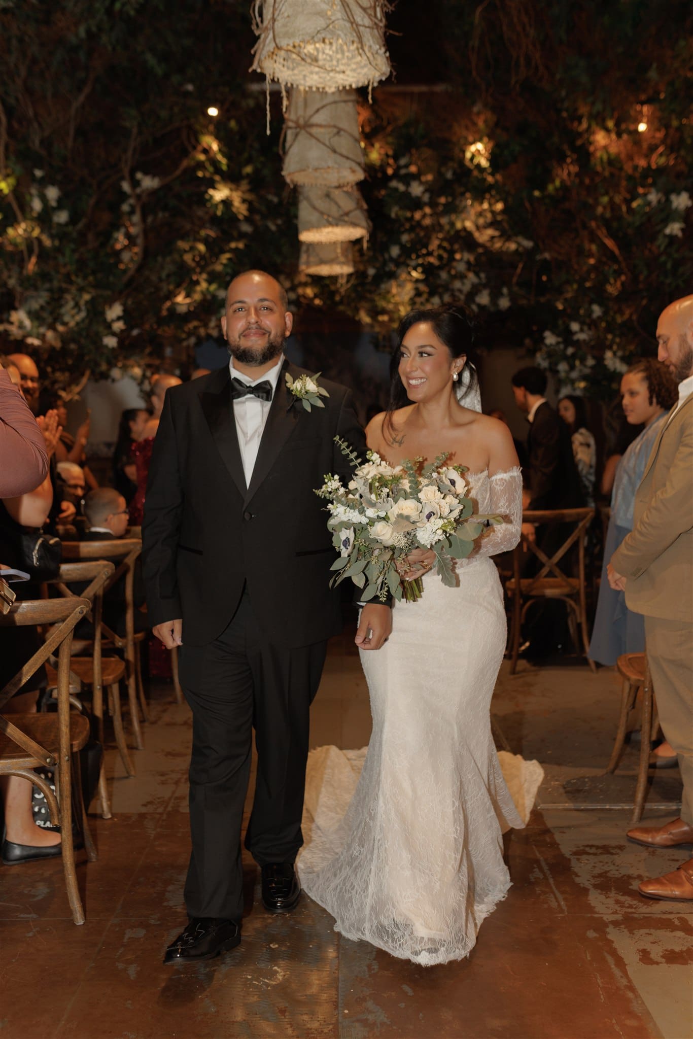 cute couple heading to their reception