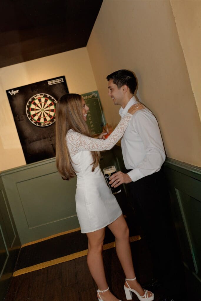 cute picture of the newlyweds holding hands