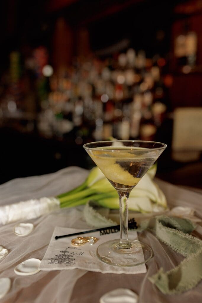 drinks at the wedding reception