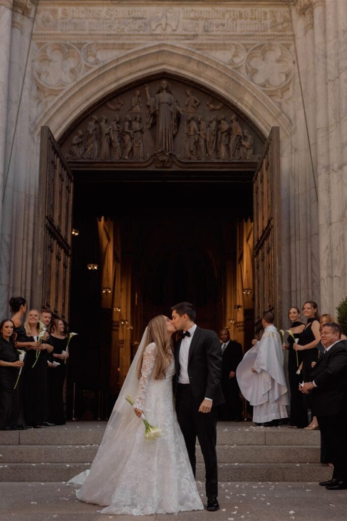 stunning picture of the newlyweds after the ceremony